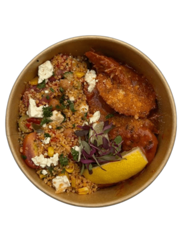 Creamy Neapolitan Prawns & Mediterranean Couscous